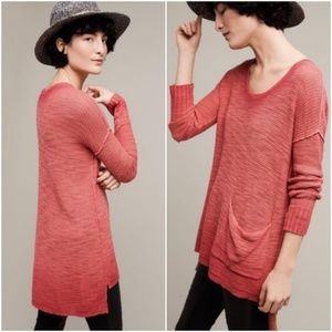 ANTHROPOLOGIE Moth Waffle Knit Ombre Sweater